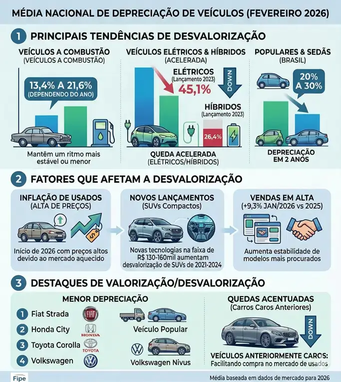 media nacional de depreciação de veiculos